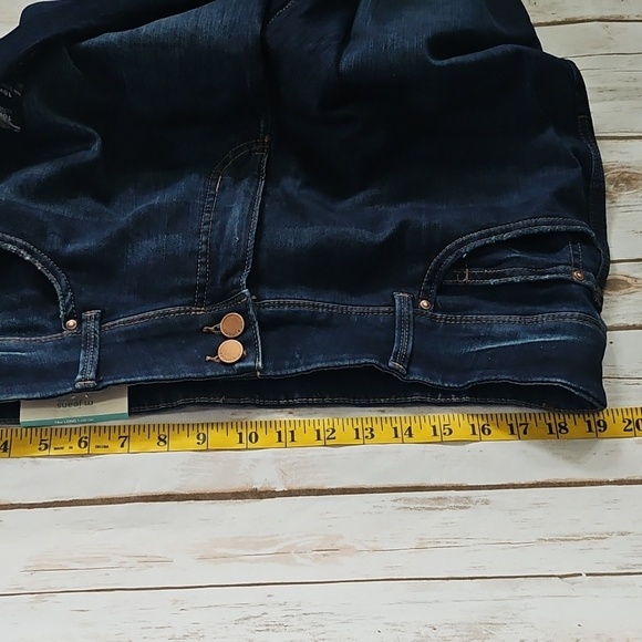 Maurices Everflex Flare Dark Wash Distressed Hem Jeans NWT - Picture 15 of 16